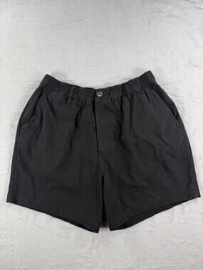 COVE Mens Shorts 34x5 Black Flat Front Elastic Waist Shorts Size Cotton Blend
